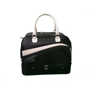 Zwarte pu lederen golf Boston tas