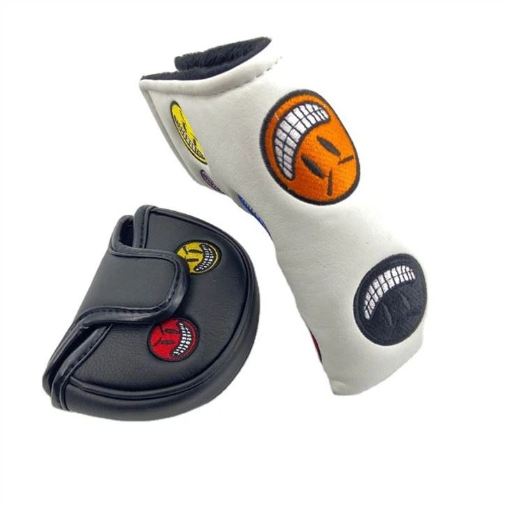 High Quality Custom Emoji Mallet & Blade Golf Putter Head Cover