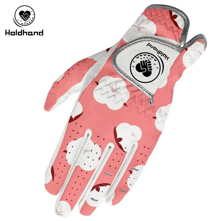 High Quality Popular Fashion PU Leather Pattern Genuine Leather Custom Design Cabretta Golf Gloves
