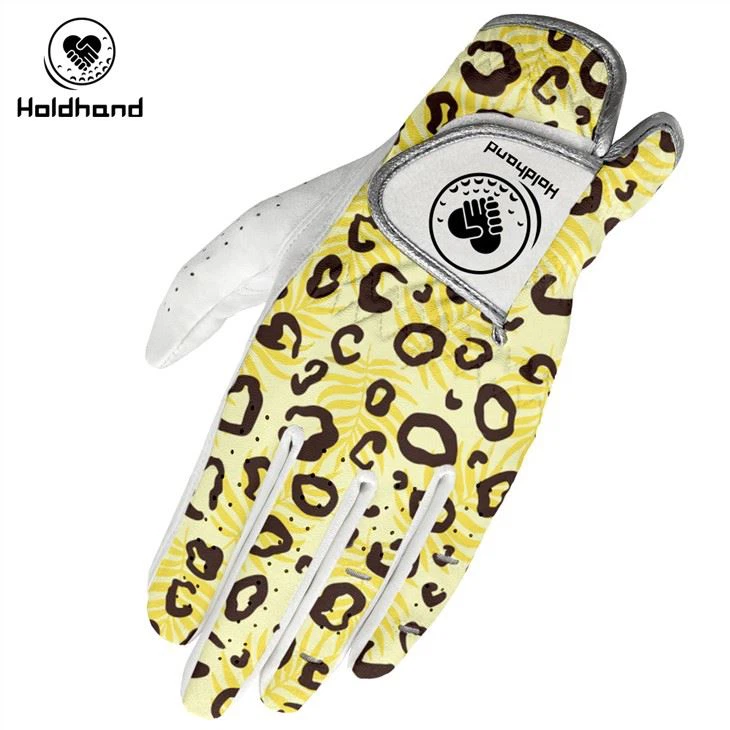 Hot Sales 2022 OEM Goedkope Custom Flower Design Pu lederen golfhandschoen voor man en vrouw!