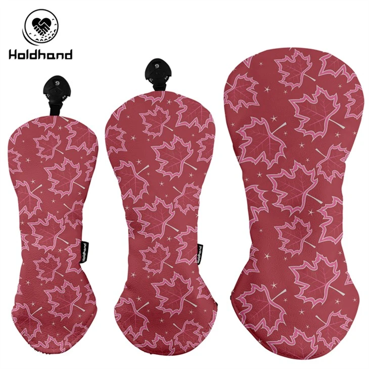 Bescherm de golfclub Hot Selling Custom Logo Golf Club Head Cover voor Driver Fairway Wood Hybrid PU Leather Golf Headcovers OEM
