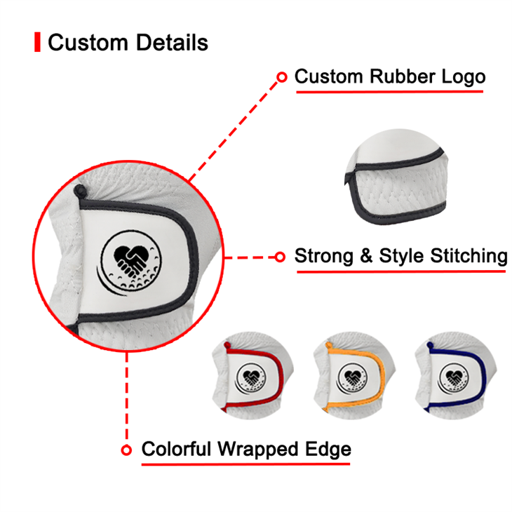 Soft Touching Anti-Slip High Quality PU Leather Golf Gloves OEM Factory Price Golf Gloves